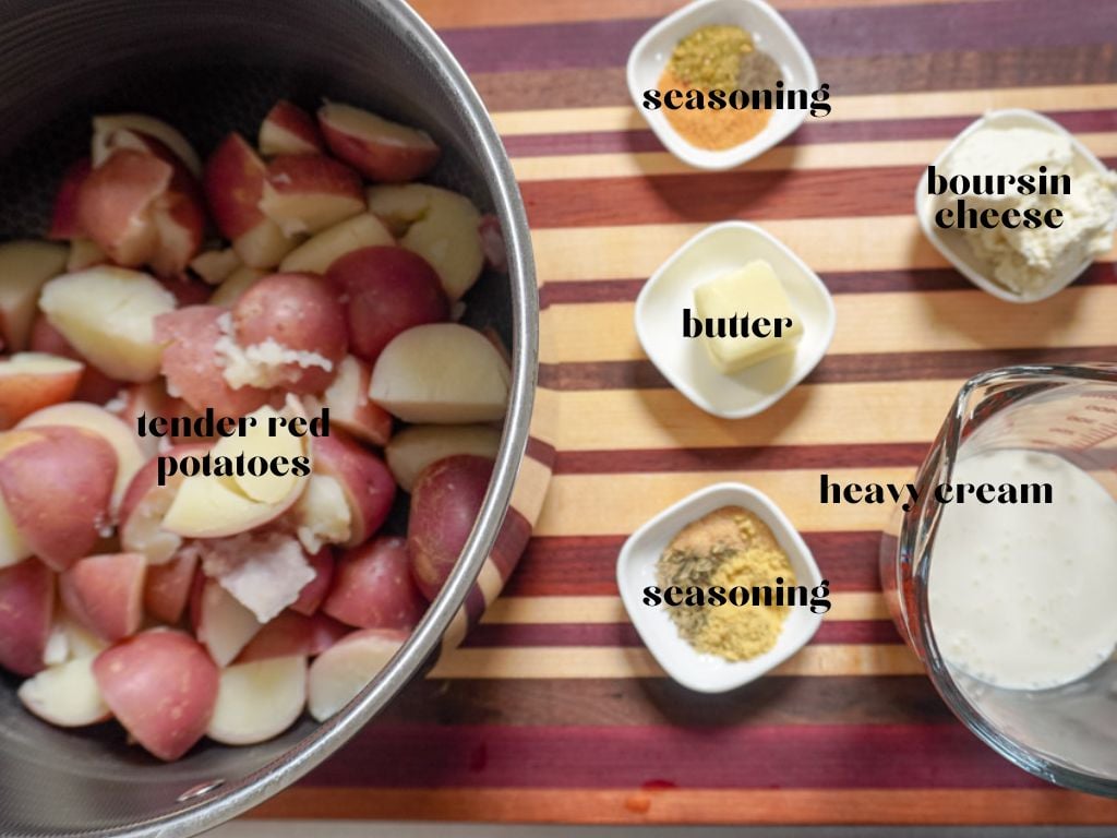 ingredients for mashed red potatoes