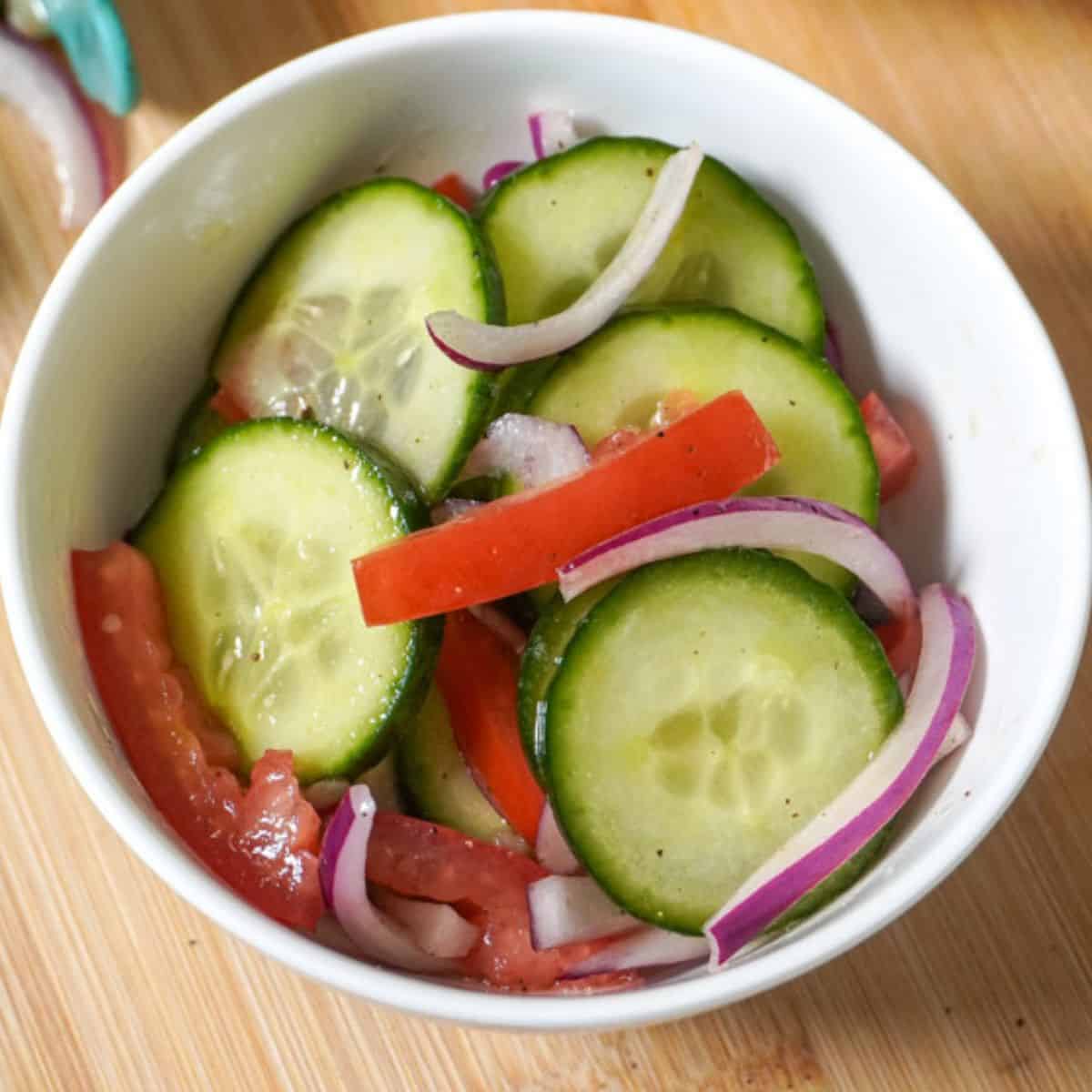 Tomato Cucumber and Onion Salad