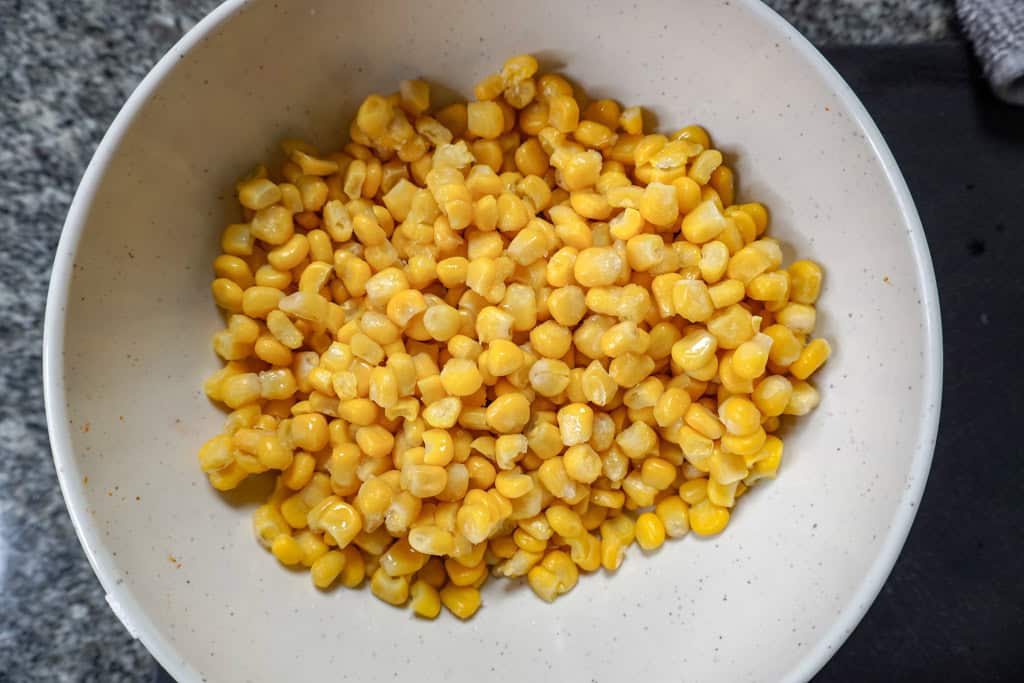 a bowl of corn