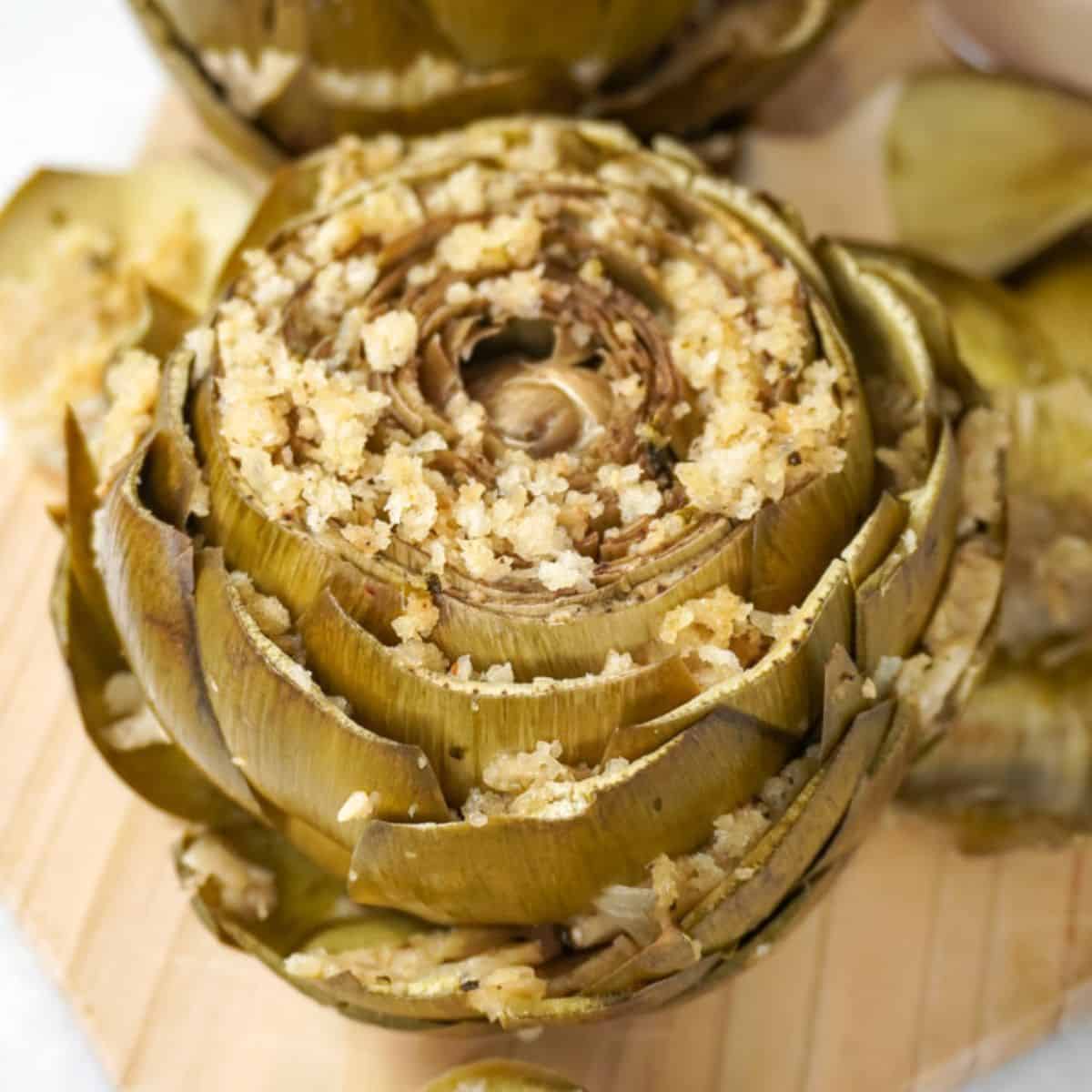 Garlic Parmesan Stuffed Artichoke Recipe