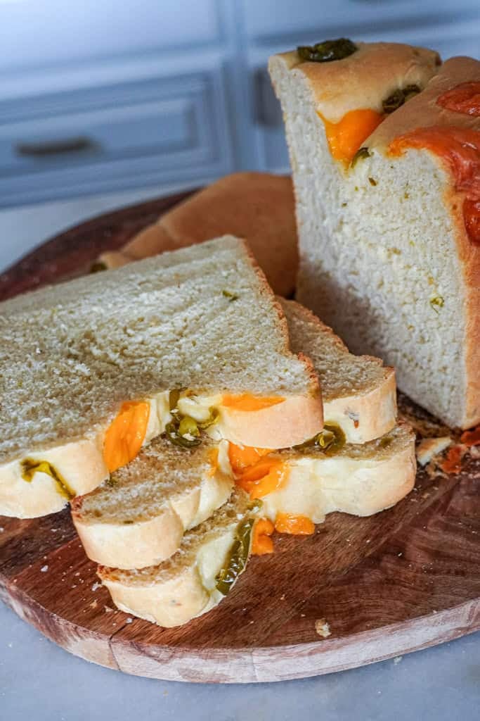 cheddar jalapeno bread sliced