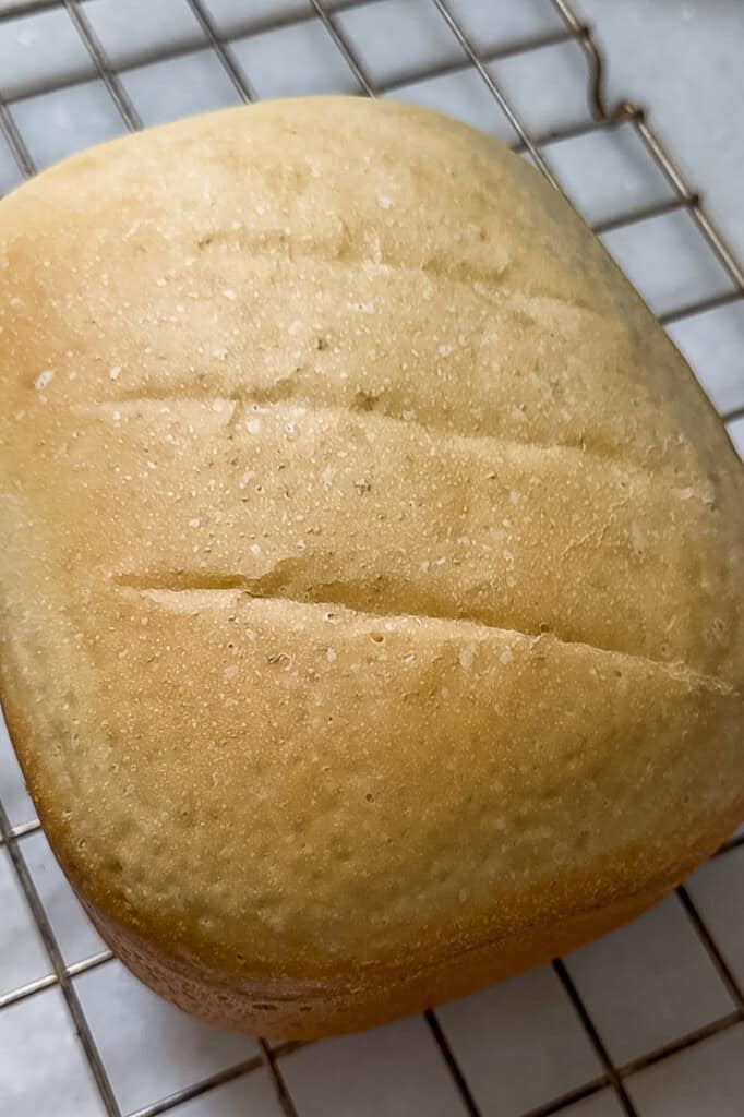 homemade bread on a cooling rack